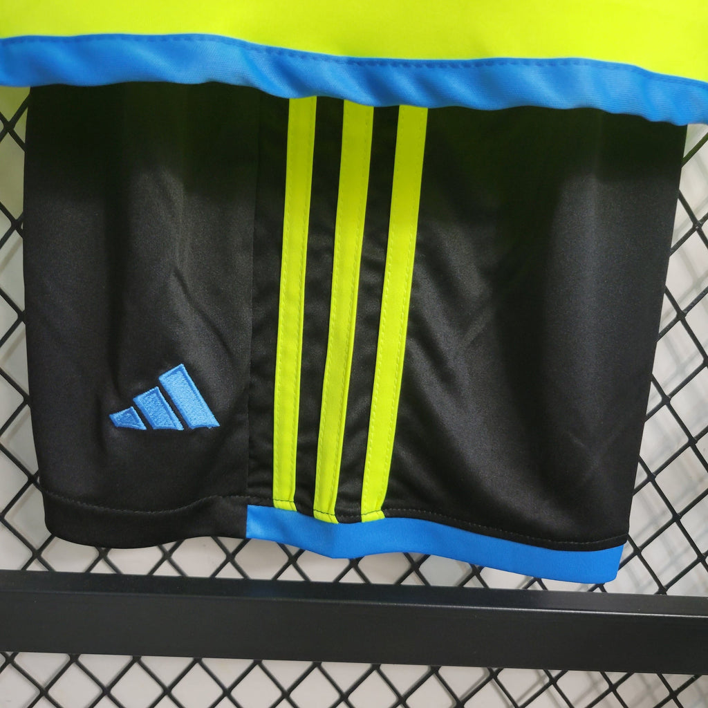 Arsenal Kids Third Kit 2024/25 – Neon Shock Edition
