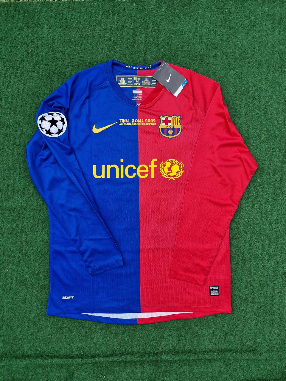 Lionel Messi Barcelona 2009 Rome Champions League Final Retro